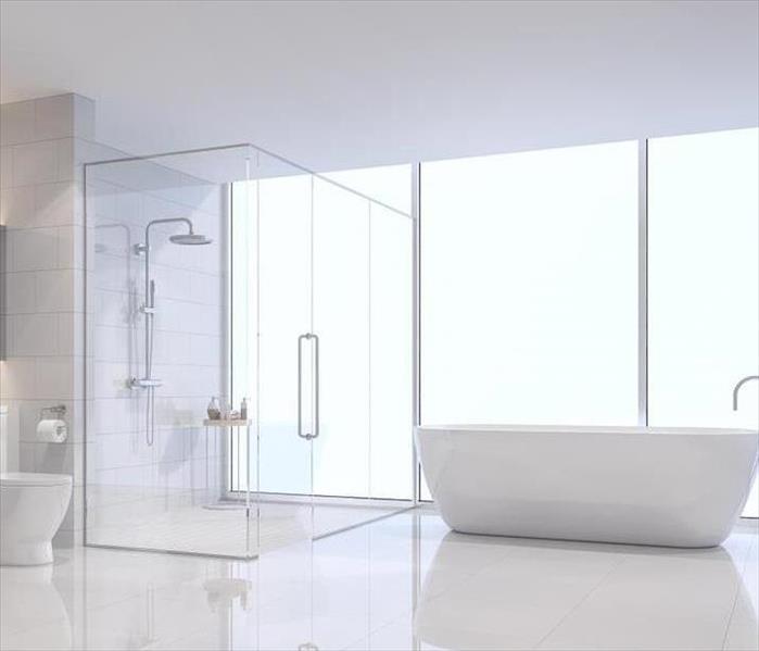 A white bathroom completely clean