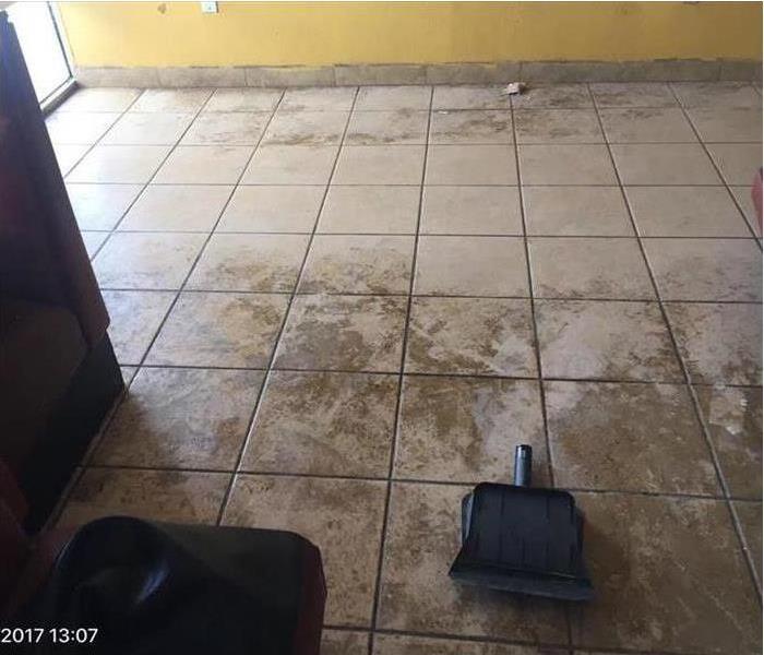 floors of a restaurant with mud